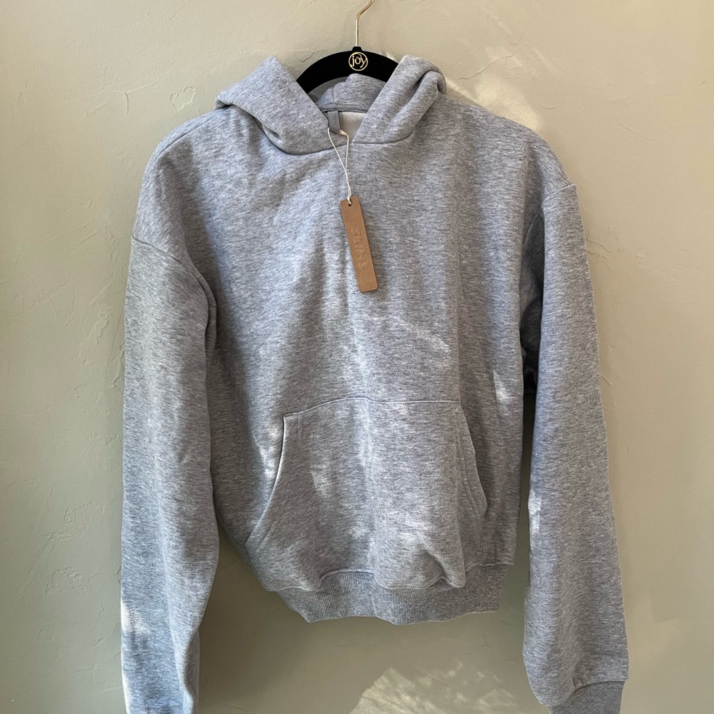 SKIMS Cotton Pullover Hoodie in Heather Gray 🩶